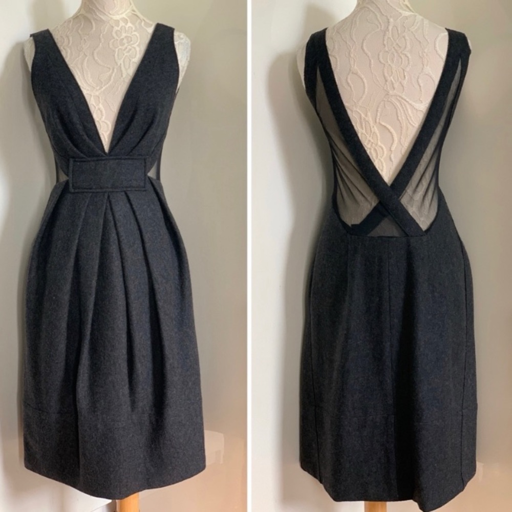 ISO Donna Karen wool sheer dress